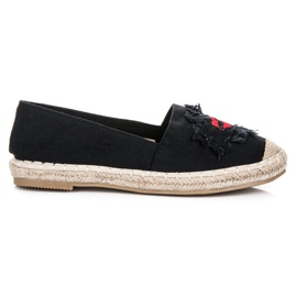 Bestelle Czarne espadryle z naszywkami