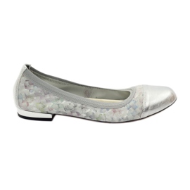 Balerinki damskie gumka Gamis 1402 szare wielokolorowe