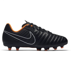 Nike Buty piłkarskie Tiempo Legend 7 Club Fg Jr czarne czarne