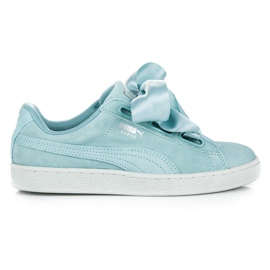 Puma Suede Heart Pebble WN`S niebieskie