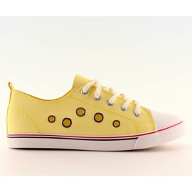 Trampki damskie żółte FG-2767 beige