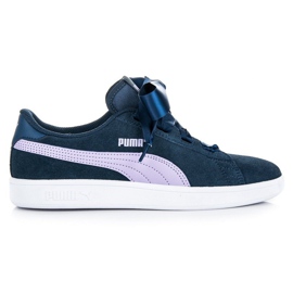 Puma smash V2 ribbon jr niebieskie