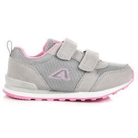 American Club Szare Obuwie Na Rzep American