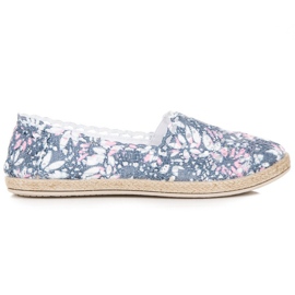 Seastar Espadryle w stylu boho niebieskie różowe