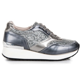 Kylie Buty Sportowe Z Brokatem szare