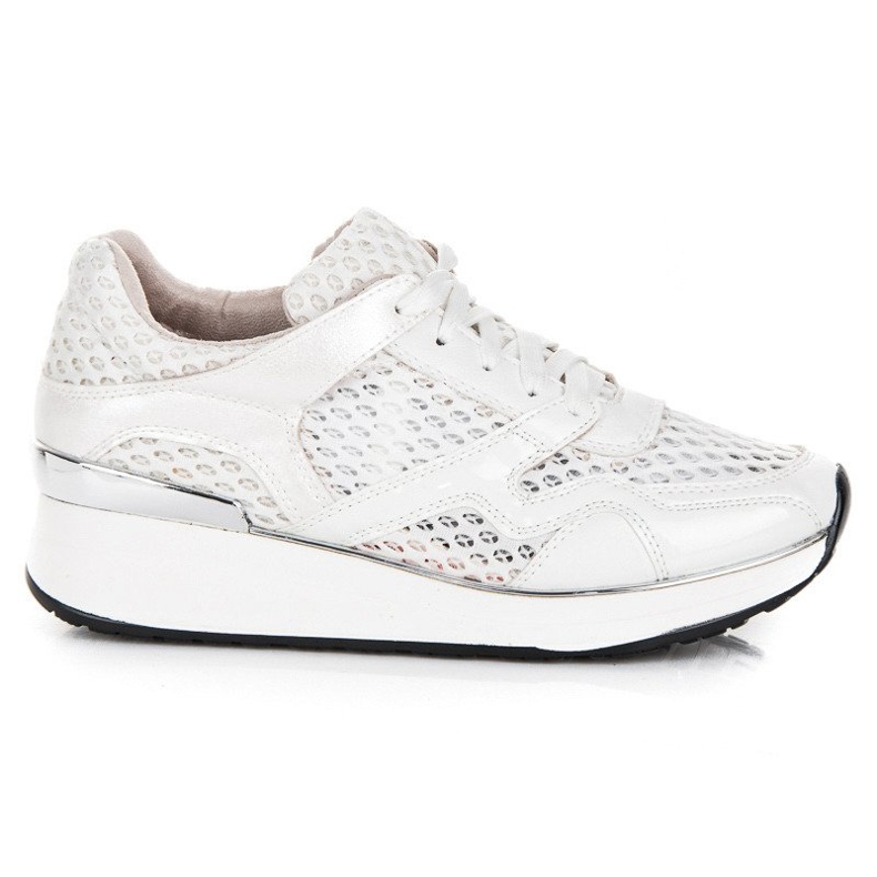 Kylie Białe Trampki Z Siateczką