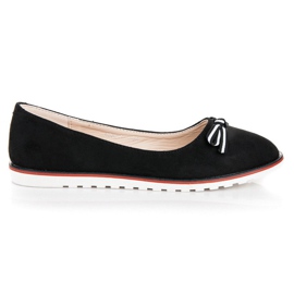 Zamszowe baleriny czarne