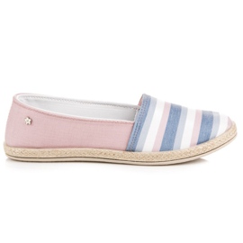 Espadryle slip on vices różowe