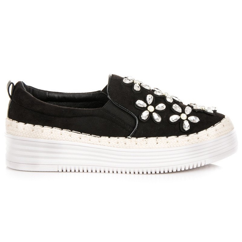 Espadryle na platformie vices czarne