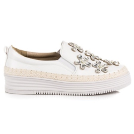 Espadryle na platformie vices białe