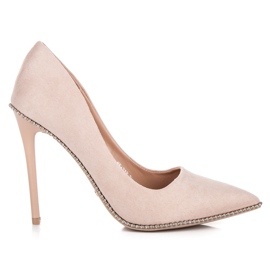 Seastar Modne Beżowe Szpilki beżowy