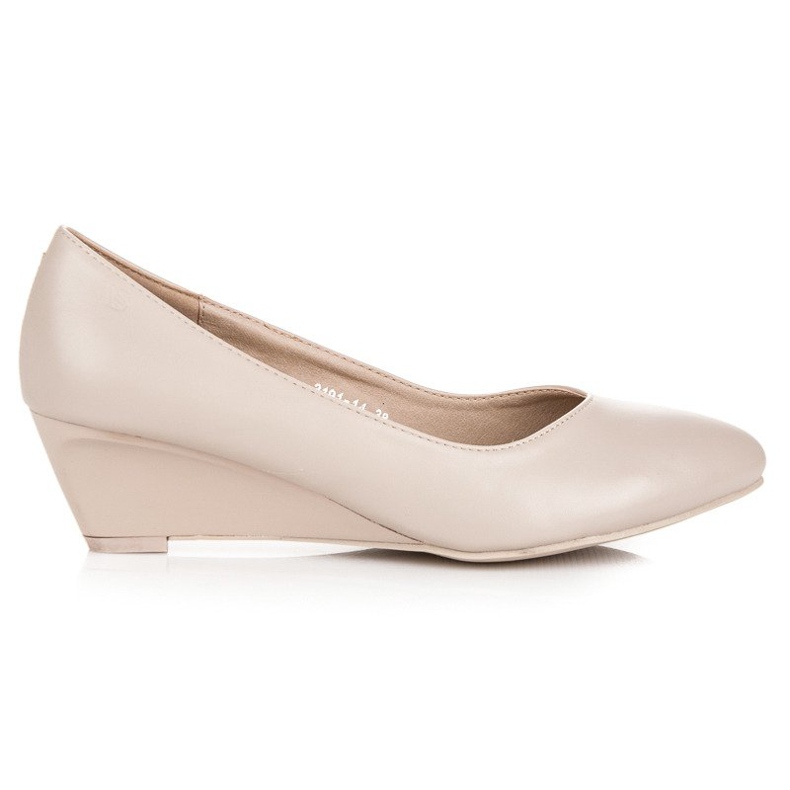 Czółenka na koturnie vices brązowe