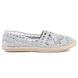 Seastar Szare koronkowe espadryle