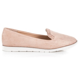 Y&L Różowe zamszowe lordsy