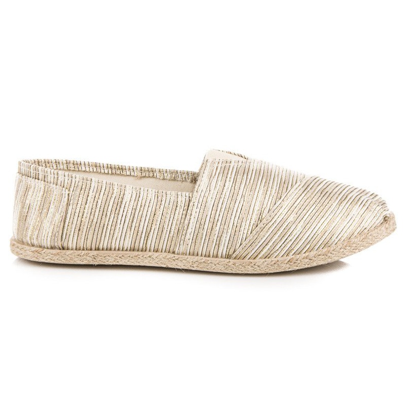 Prążkowane espadryle żółte