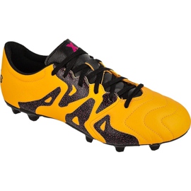 Buty piłkarskie adidas X 15.3 FG/AG M Leather S74640 pomarańczowe pomarańczowe
