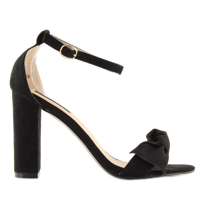 Sandałki na obcasie czarne 118-11 black