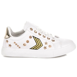 Modne trampki military białe