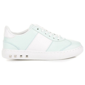 Sport Zamszowe Trampki białe zielone