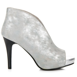 Vinceza Botki open toe szare