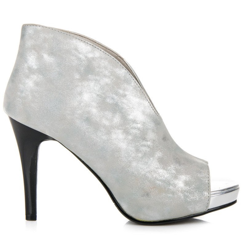 Vinceza Botki open toe szare