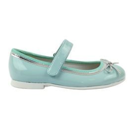 American Club Czółenka balerinki z kokardą American zielone