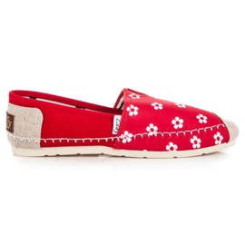 L. Day Czerwone Espadryle W Kwiaty