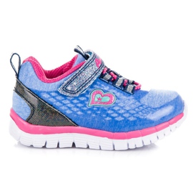 American Club Wiązane Buty Sportowe American niebieskie