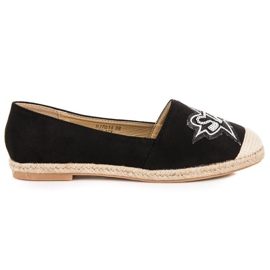 Sweet Shoes Czarne zamszowe espadryle
