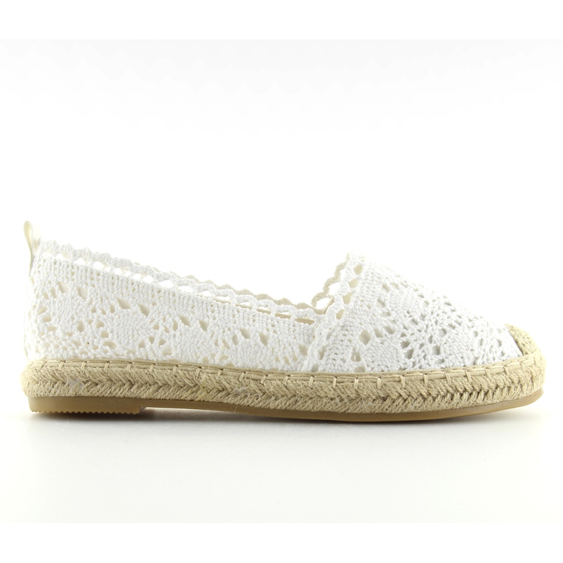 Espadryle koronkowe białe BB11 white