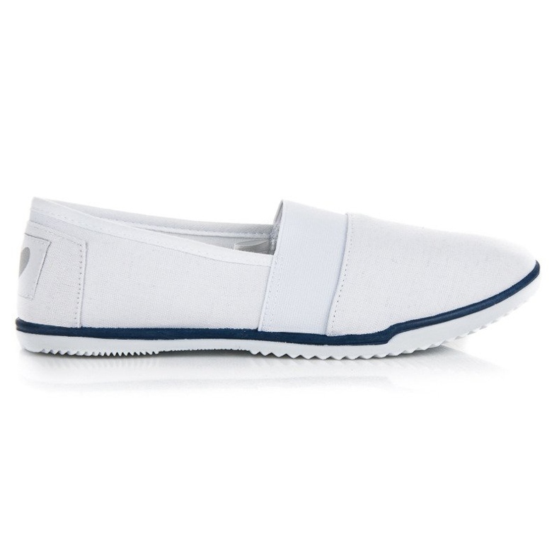 Białe tekstylne slipony mckeylor