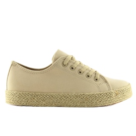 Espadryle full colour beżowe K1830201 Beige beżowy