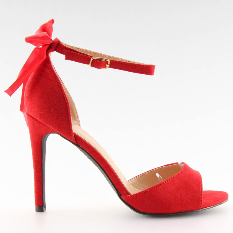 Sandałki na szpilce czerwone Z921-7SA-2 red