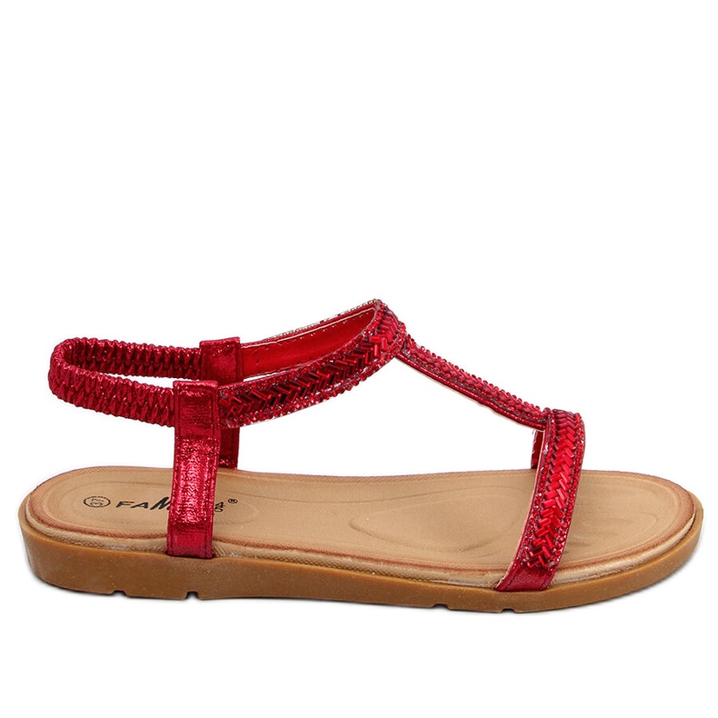 Sandałki damskie czerwone FM5035 Red