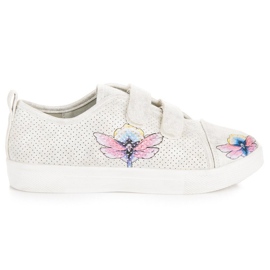 Białe Trampki Na Rzepy VINCEZA