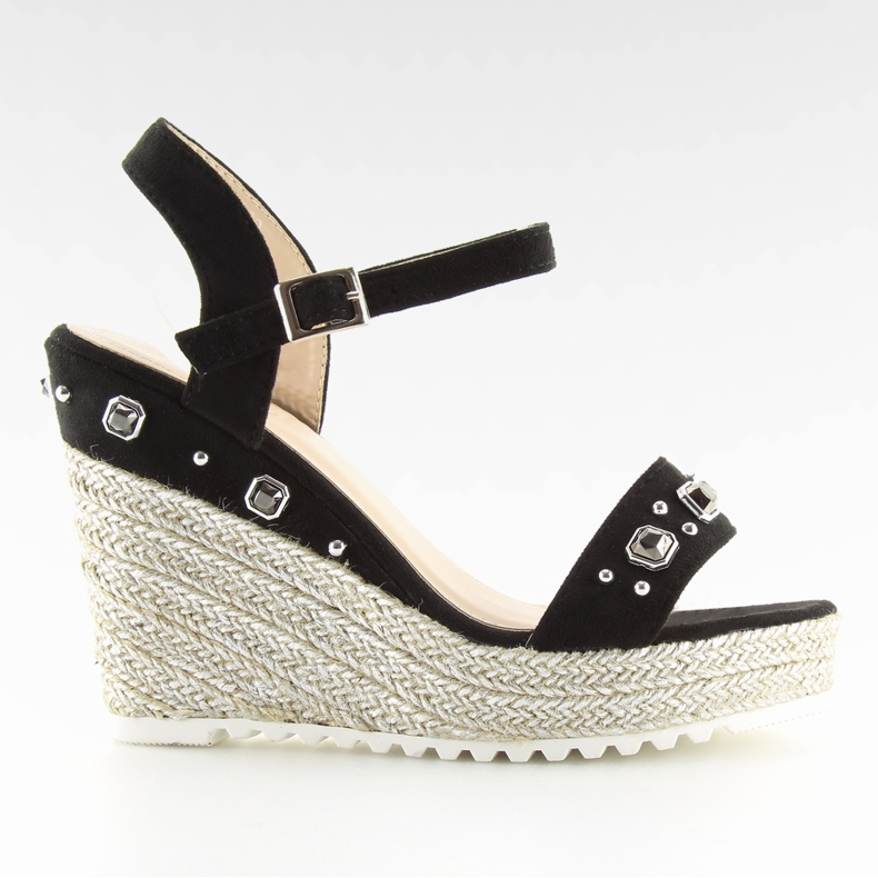 Espadryle na koturnie czarne TS-2730 Black