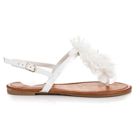 Seastar Stylowe sandały na sprzączkę białe