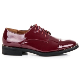 Primavera Lakierowane półbuty damskie czerwone