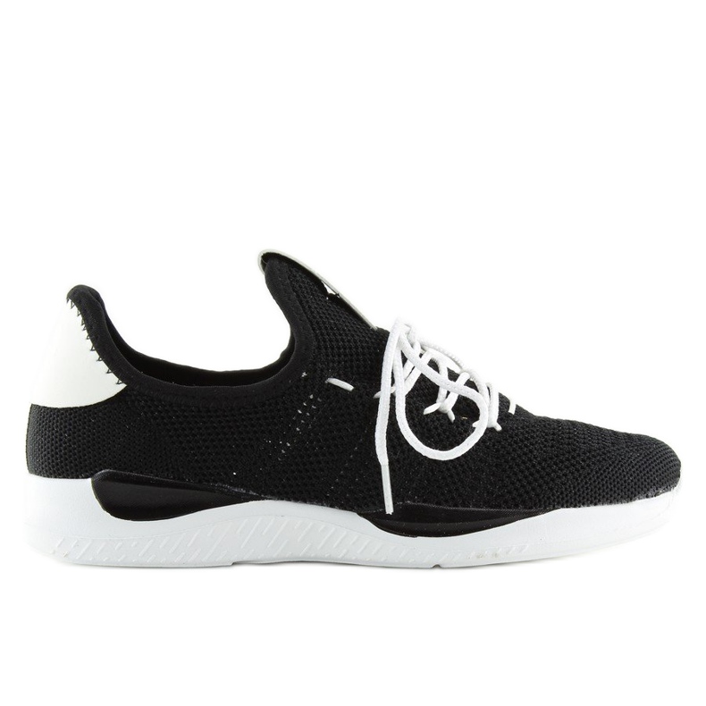 Buty sportowe czarne BK367 Black białe