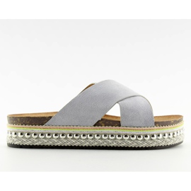Klapki espadryle szare H55 grey