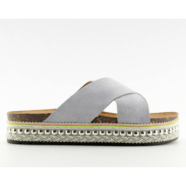 Klapki espadryle szare H55 grey