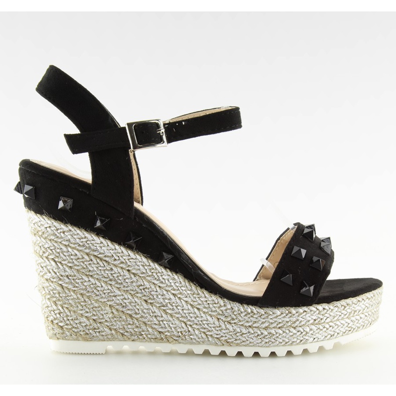 Espadryle na koturnie czarne TS-16 Black