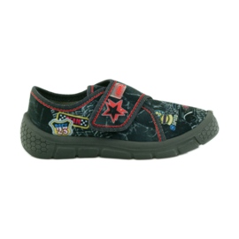 Befado obuwie dziecięce kapcie trampki 537x011 czerwone czarne