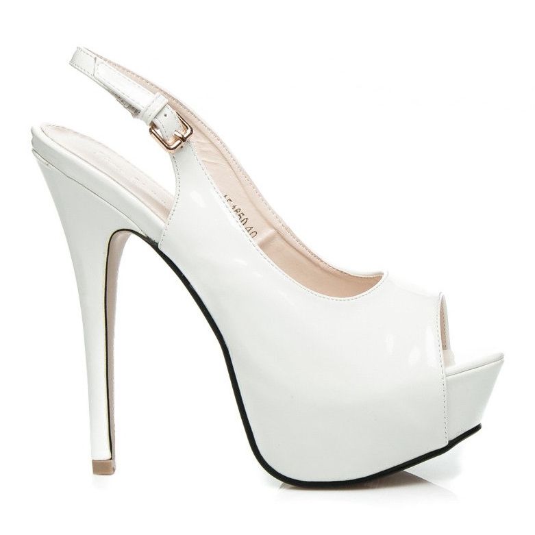 Comer Wysokie czółenka shine białe