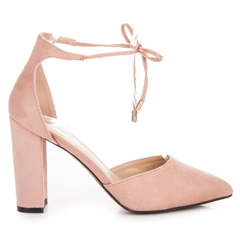 Seastar Różowe sandałki z wiązaniem