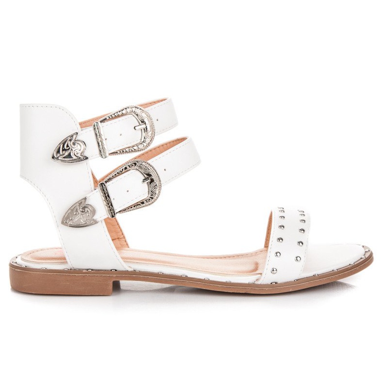 Seastar Białe płaskie sandały