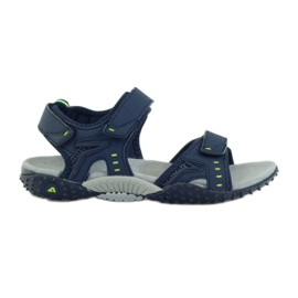 American Club Sandały z wkładką skórzaną American 1715 granatowe