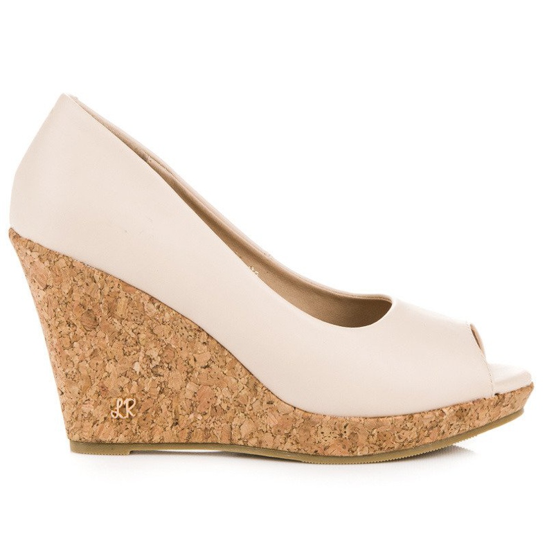 Czółenka Na Koturnie Open Toe VICES brązowe