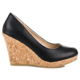 Czółenka Na Koturnie VICES czarne