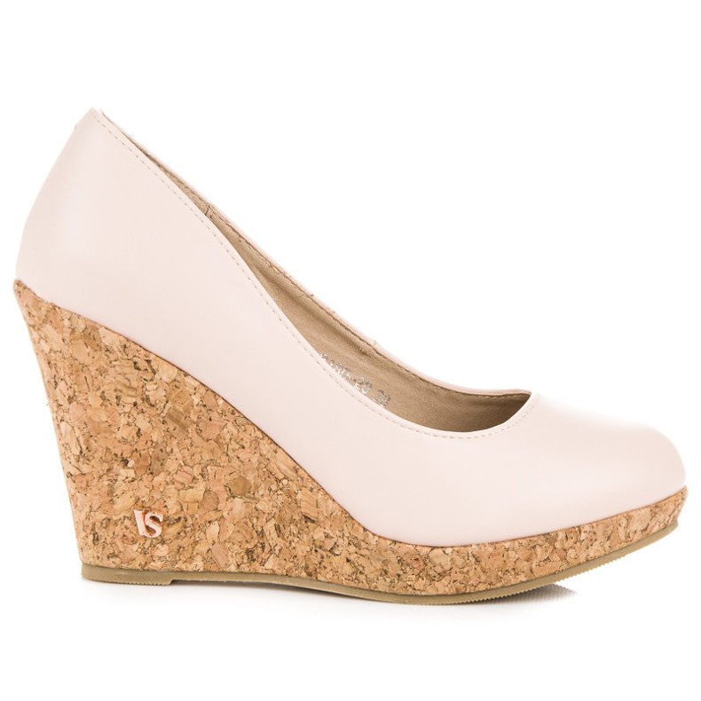 Czółenka na koturnie vices różowe